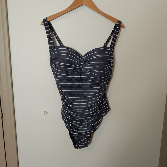 Nip Tuck Swimsuit Bond-Eye Australia Grey Stripe - Picture 2 of 8